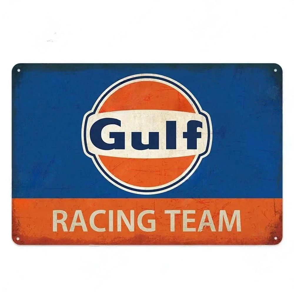 Vintage Racing Team Tin Sign Metal Signs Decorative Plaque For Garage Club Pub Bar Man Cave Farmhouse Decor Wall Decoration