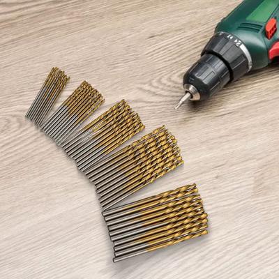 50 Stück Bohrer-Sets HSS Bohrer-Sets Bohrzubehör für Metall Mauerwerk Holz