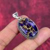 Purple Copper Turquoise Pendant, 925 Solid Sterling Silver Jewelry, Gemstone Pendant, Gift For Her Handmade Dainty Jewelry