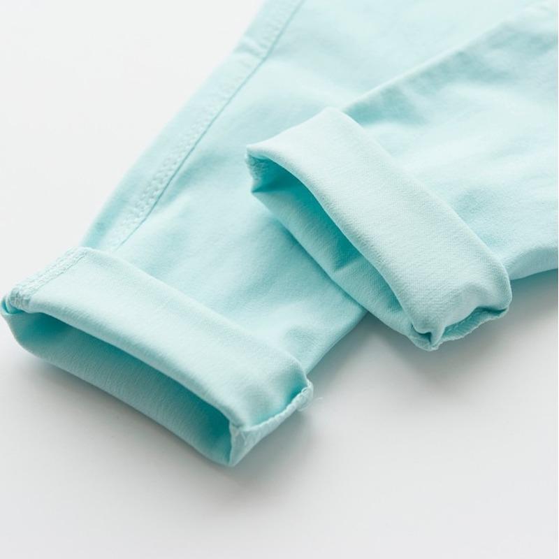 Pantaloni per bambini primavera e autunno jeans elasticizzati per neonati pantaloni con piedini jeans per bambini piccoli