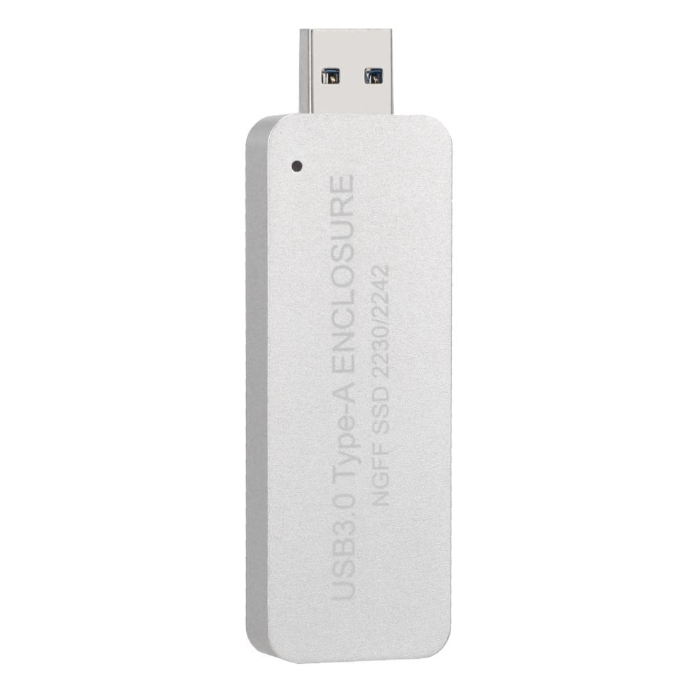 

Портативный U-дисковый телескопический интерфейс USB3.0 Внешний корпус M.2 NGFF SSD(Серебряный) (Нет серебряный
