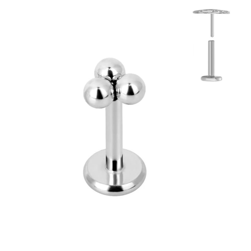 ASTM F136 G23 Titanium Labret Piercing Starfish Earring Stud Bee Leaf Push In CZ Threadless Cartilage 16/18/20G Body Jewelry