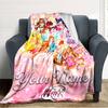 Name Custom Winx Club Cartoon Print Flannel Blanket High Quality Warm Comfortable Cover for All Seasons Perfect for Gifts Home Decor