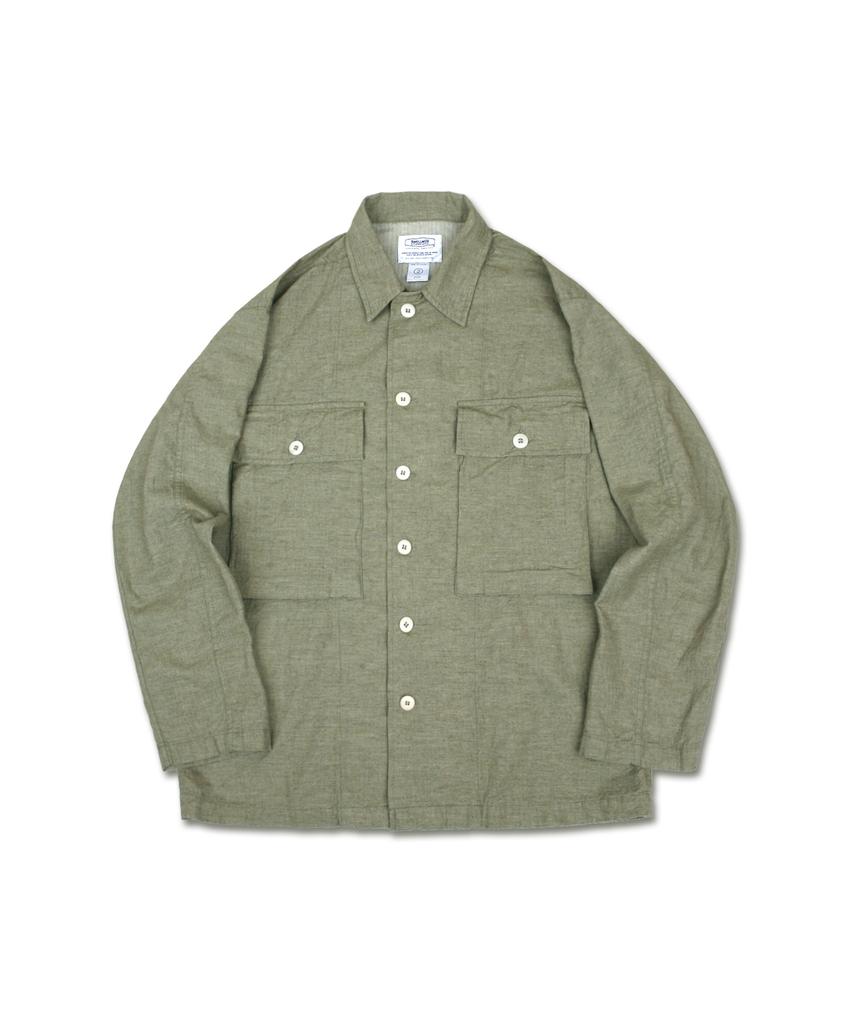Swellmob Swellmob Cotton Heringbone Utility Jacket -Olive-