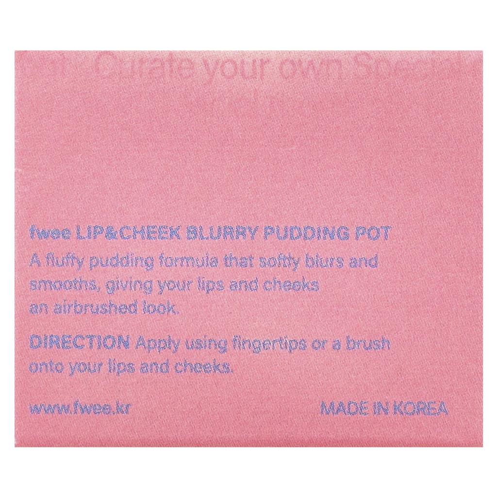 FWEE Lip & Cheek Blurry Pudding Pot, CR01 Deer, 5g (0.17oz)