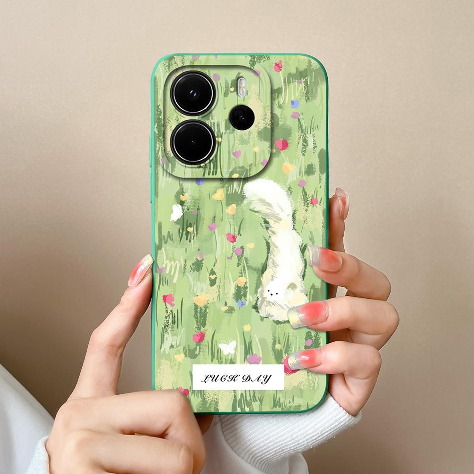 For Redmi Note 14 4G Europe Case Cute Cartoon Full Protection Funda For Redmi Note14 Liquid Silicone Shockproof Back Covers Capa