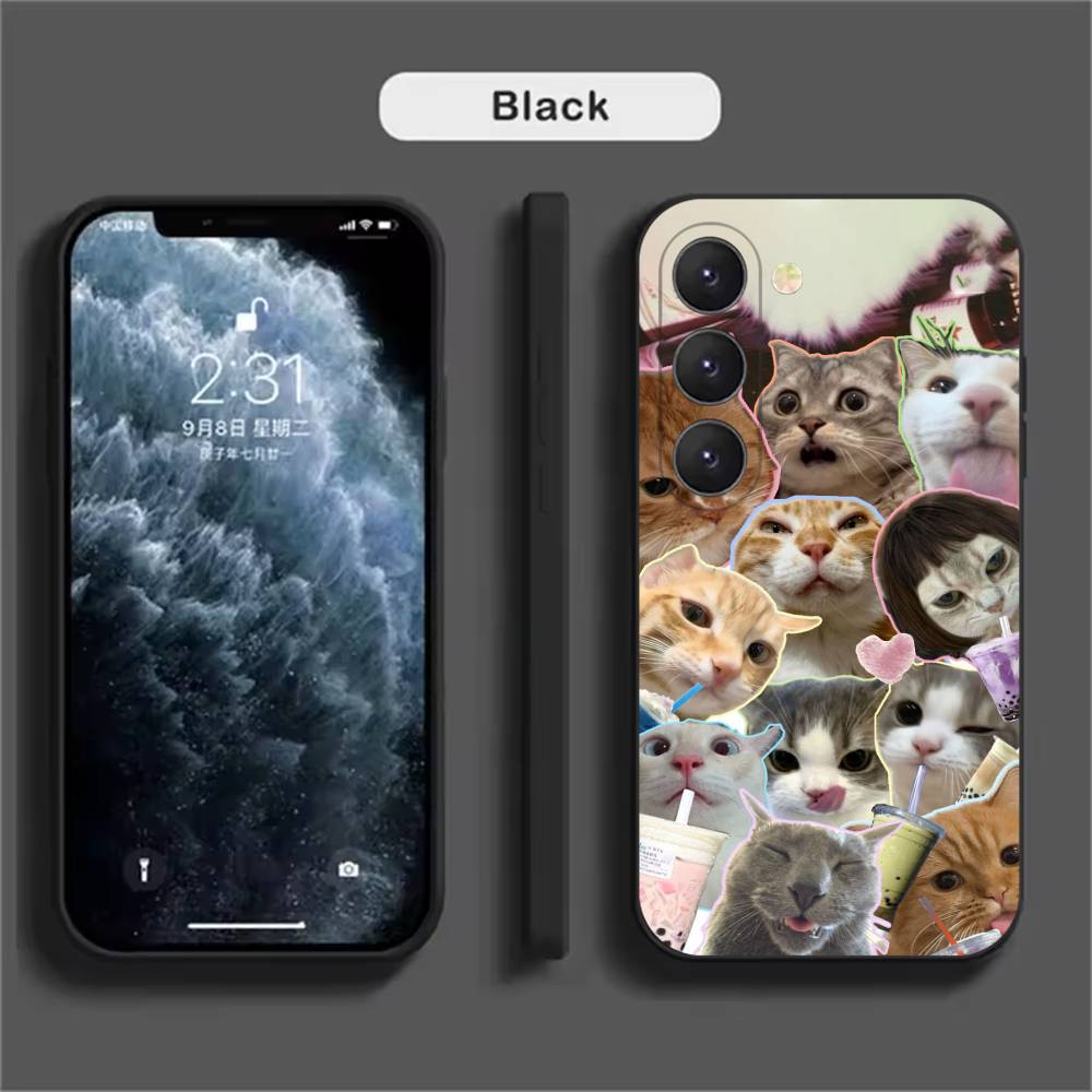 Colorful Cat Design Phone Case For Samsung Galaxy A52 A42 A32 A22 A12 A02S A72 A73 A51 A41 A31 A21S A71 A40 A30S A20S