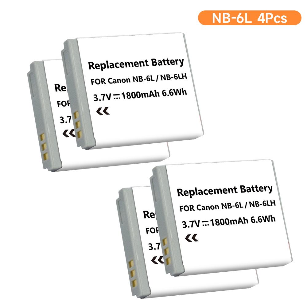 PALO 1800mAh NB 6L NB-6L NB6L Camera Battery+fast Charger For Canon PowerShot D30 D10 S120 S90 SX700HS SX280HS IXUS210 SD3500IS
