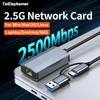 2.5G Ethernet Adapter 2500Mbps USB 3.0 Type C To Rj45 Network Card for Laptop PC NAS Server Windows Mac OS Internet5