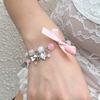 Sweet And Cool Imitation Pearl Bow Bracelet Lolita Bracelet Heart Strawberry Jewelry
