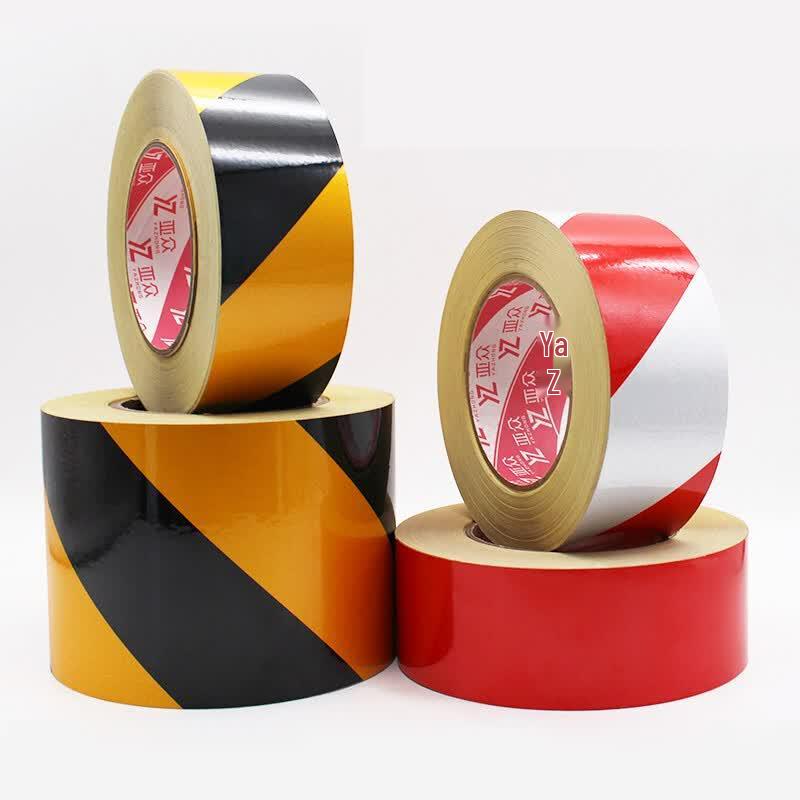 Red White PVC Warning Reflective Floor Tape