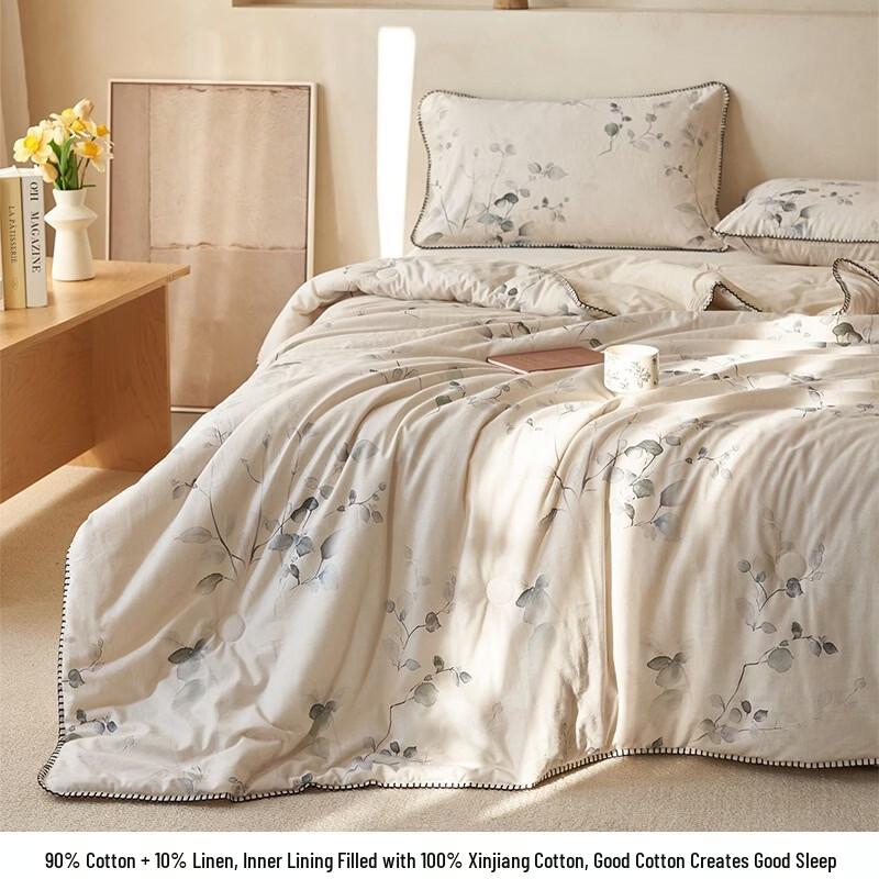Yuan Zhi Wei New Chinese Style 100% Cotton Summer Quilt