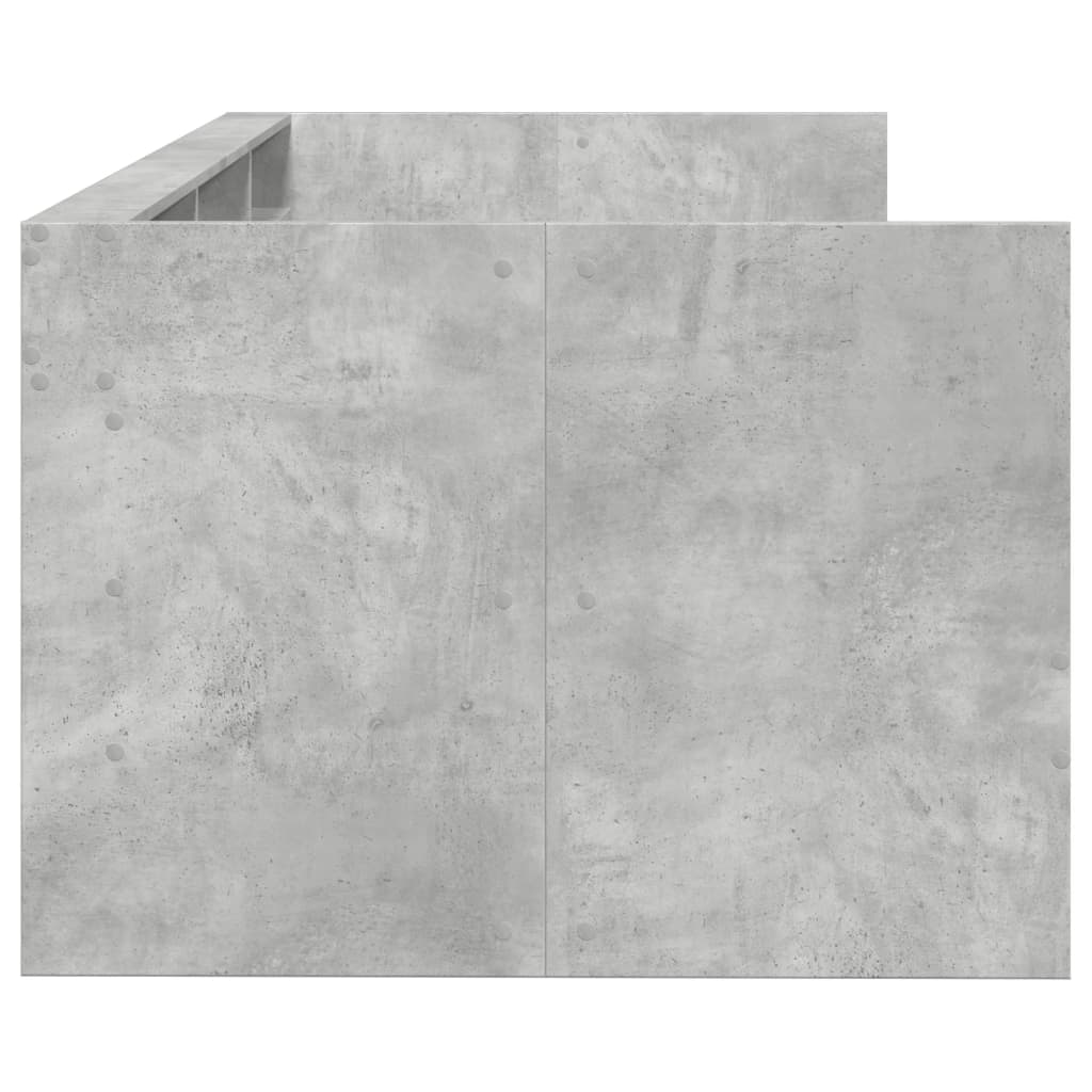 Daybed with Drawers Without Mattress Concrete Gray 100x200 cm