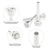 Silver Plated Brass 3pcs Trumpet Mouthpiece Set 3C 5C 7C Includes Brush Cloth EVA Case Professional Beginner Bach Conn King
