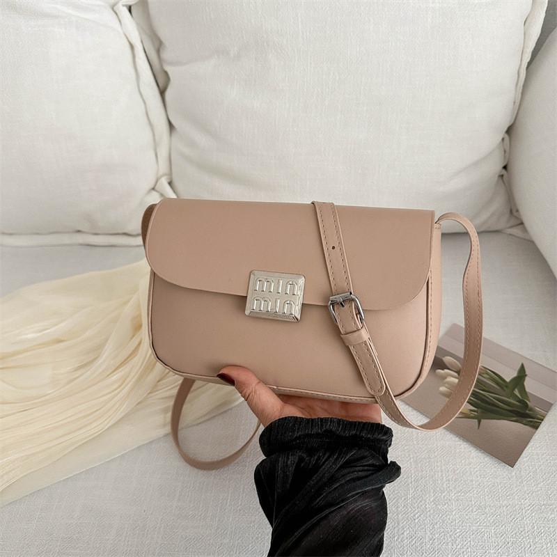 Stylish And Minimalist 2024 Spring Small Shoulder Bag For Women Trendy Pu Saddle Bag