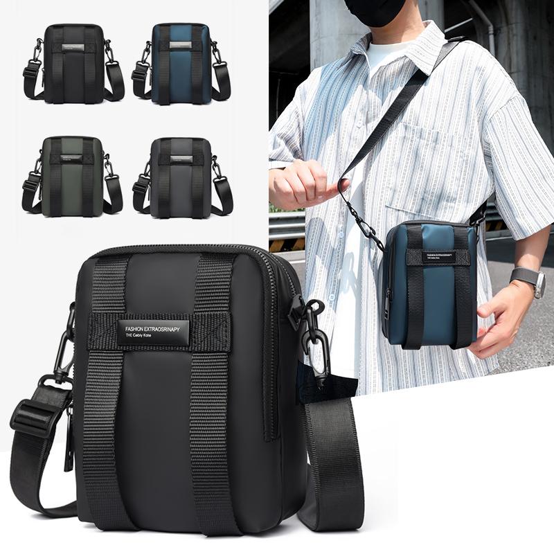 Umhängetasche für Herren, Business, Freizeit, große Kapazität, tragbare Handtasche, Reißverschluss, mehrschichtig, wasserdicht, Sommer-Umhängetasche für Männer