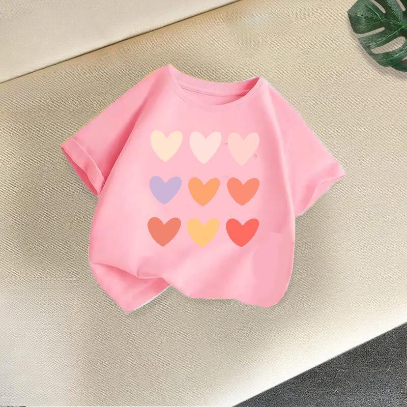 

Летняя детская одежда Детская футболка для мальчиков и девочек Повседневная мода с короткими рукавами для малышей Топ с короткими рукавами Базовая рубашка 120 детские розовый
