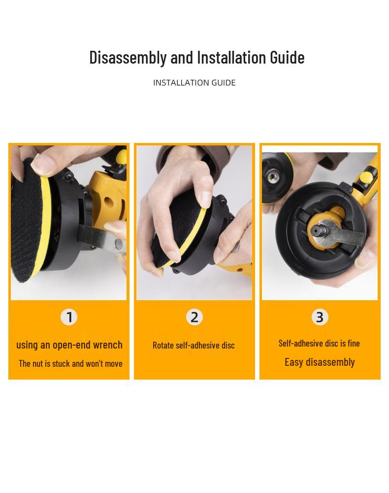 220V Car Buffing & Polishing Machine for Glaze, Sealing, Waxing, Scratch Repair & Floor Polishing with Stepless Speed Control.