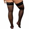 Plus Size Extra Oberschenkelhohe Schwarze Spitzenstrümpfe Für Übergrößen Frauen Über Knie Länge Hohe Qualität Lange Socken 3Xxxl