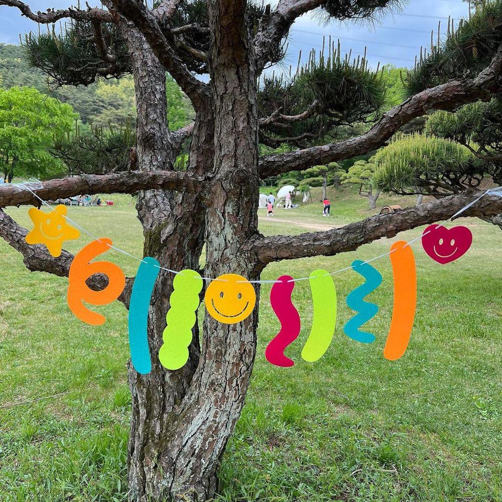Ins-Stil Filz Happy Pull-Flagge Babyparty-Dekorationen für Jungen und Mädchen - Foto-Requisiten & Girlande Szenen-Layout