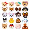 Cartoon Bear Cute Pet Animal Avatar Computer Embroidery Small Size Embroidery Cloth Sticker Diy Handmade Clothes Decorative Sticker