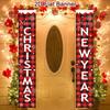 2026 Christmas Door Banner, Santa Snowman Wall Decals, Merry Xmas Home Decor, New Year Gift, Navidad Natal Holiday Couplet