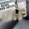 15cm Mink Fur Keychain Soft Cute Little White Horse Keychain Fur For Bag Key Fashion Plush Doll Fur Car Keychain Ornament