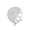 Women's Luxury 925 Sterling Silver Full Pave Diamond Ring - Original Niche Design