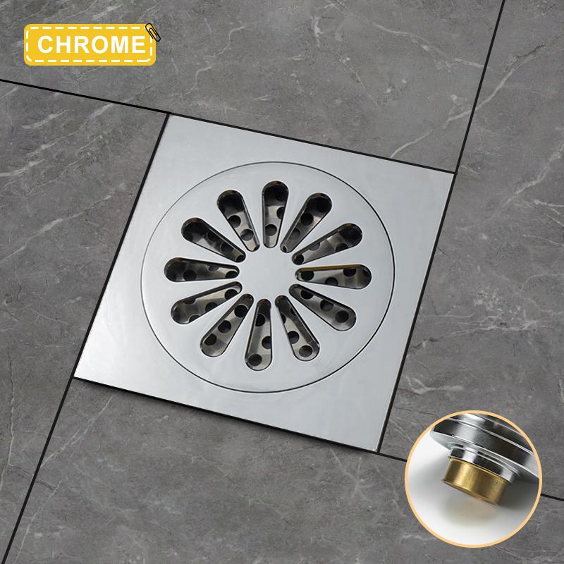 

Латунь Чорний 10X10 см Квадратний Ванна кімната Душ Сток Побутова каналізаційна труба Невидимий фільтр для води Дезодорант Покриття для підлоги