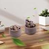 Petit tas de bois Diffuseur d'huiles essentielles Boîte d'aromathérapie en bois polyvalente pour la maison et la voiture Désodorisant d'air(sans huiles essentielles)