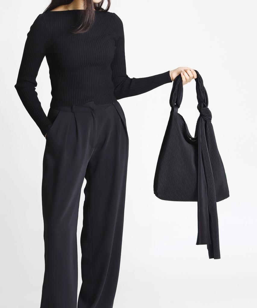 Green Stuff Knot Box Fit Shopper Bag 58 Pleated - Black