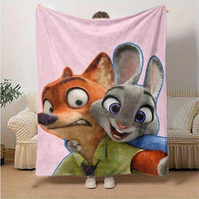 1pc, Zootopia Nick & Judy Blanket Soft Throw for Home Decor, Couch Cover, Travel, Camping, Car, Beach, Office Nap Perfect Gift for Friends