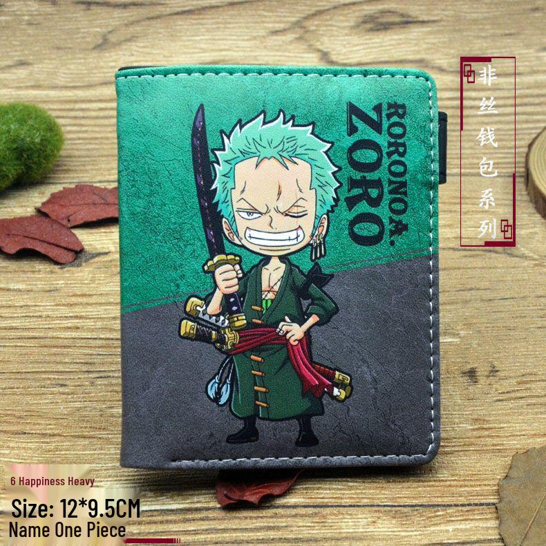 Portmonetka na monety i etui na karty zapinane na zamek błyskawiczny z motywem One Piece