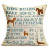 Dog Animal Quotes Linen Pillowcase Sofa Cushion Cover Home Decoration Can Be Customized For You 40x40 50x50 60x60 45x45