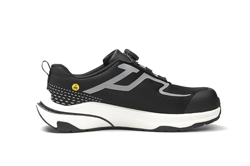 SAFETY JOGGER FREEDOM S1PS LOW TLS Safety Shoes, Slip-Resistant, Anti-Static, Puncture-Resistant, ISO Standard, Dial-Type, Black, Size 26.0 Cm