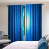 2 Stück Hafenstreifen Vorhänge Lebhaftes Marineblau Mit Dünnen Vertikalen Streifen Modernes Design Wohnzimmer Schlafzimmer Fenster Vorhänge