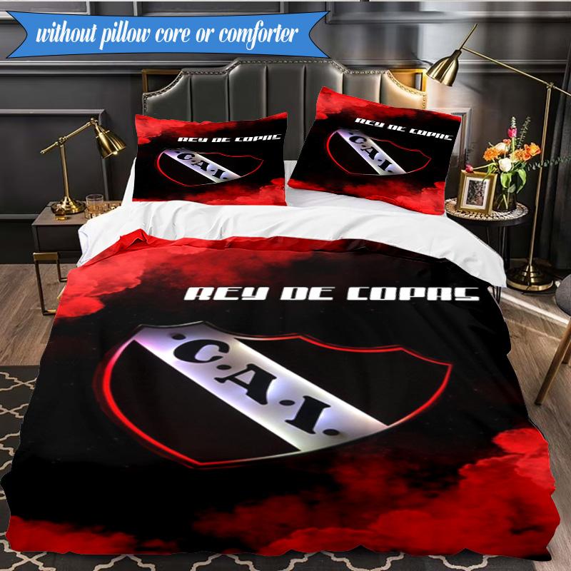 Club Atletico Independiente 3pcs Bedding,Including 1pc Duvet Cover And 2pcs Pillowcases Perfect for Christmas,Ideal for Bedroom, Dormitory