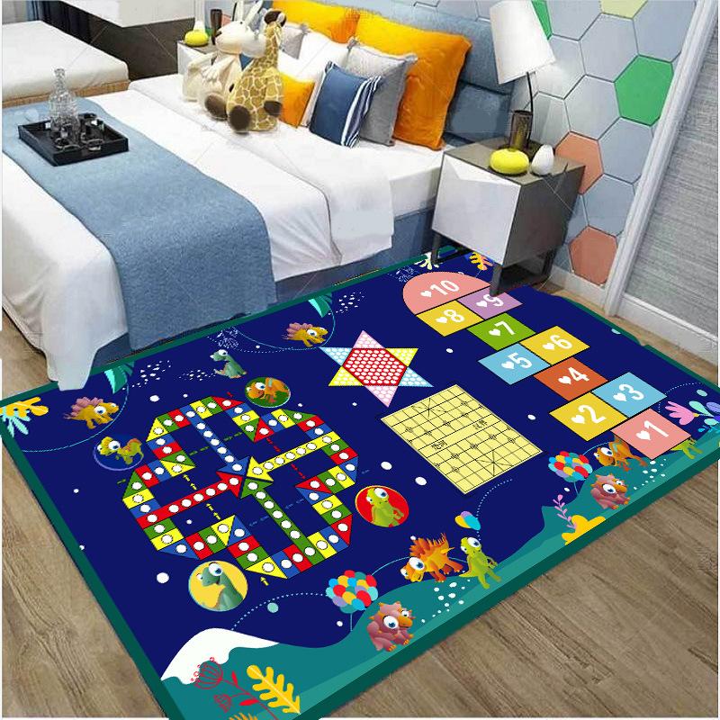 Child Climing Playing Mat Hopscotch Flannel Carpet for Bedroom Living Room Bedside Floor Mat Home Decor Anti-slip Floor Rug