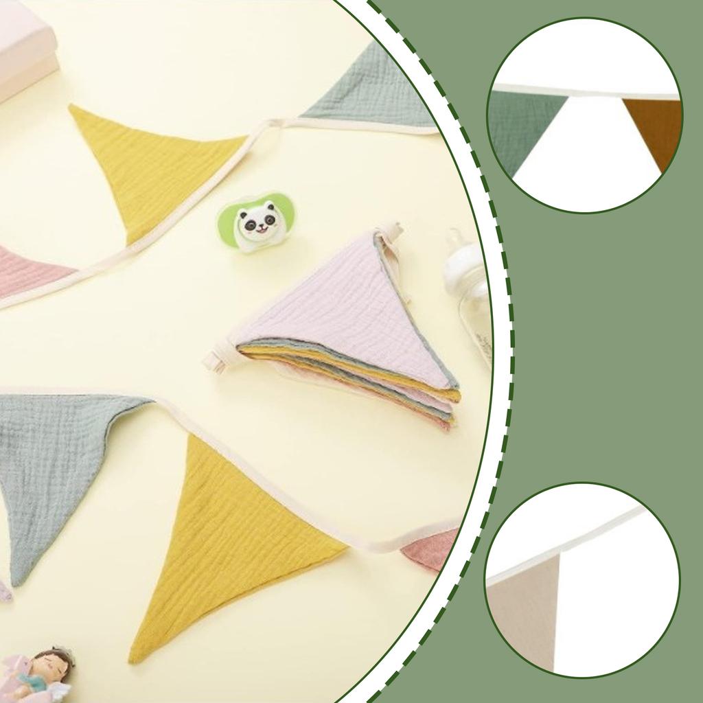 Pennant Banners Flags Nursery Garlands Triangular Bunting Flag Baby Shower Banners for Nursery Decors Birthday Party