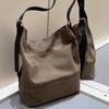 2025 Canvas Tote Bag Retro Old Shoulder Crossbody Bucket Large Capacity Lazy Casual Versatile Simple Men and Women