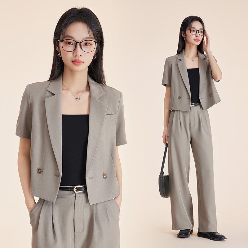 Women's 2025 Thin Short Sleeve Blazer Suit - Summer High-End Professional Wear