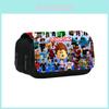 Roblox Character Print Large Capacity Pencil Case With Double Layer Storage For Students
