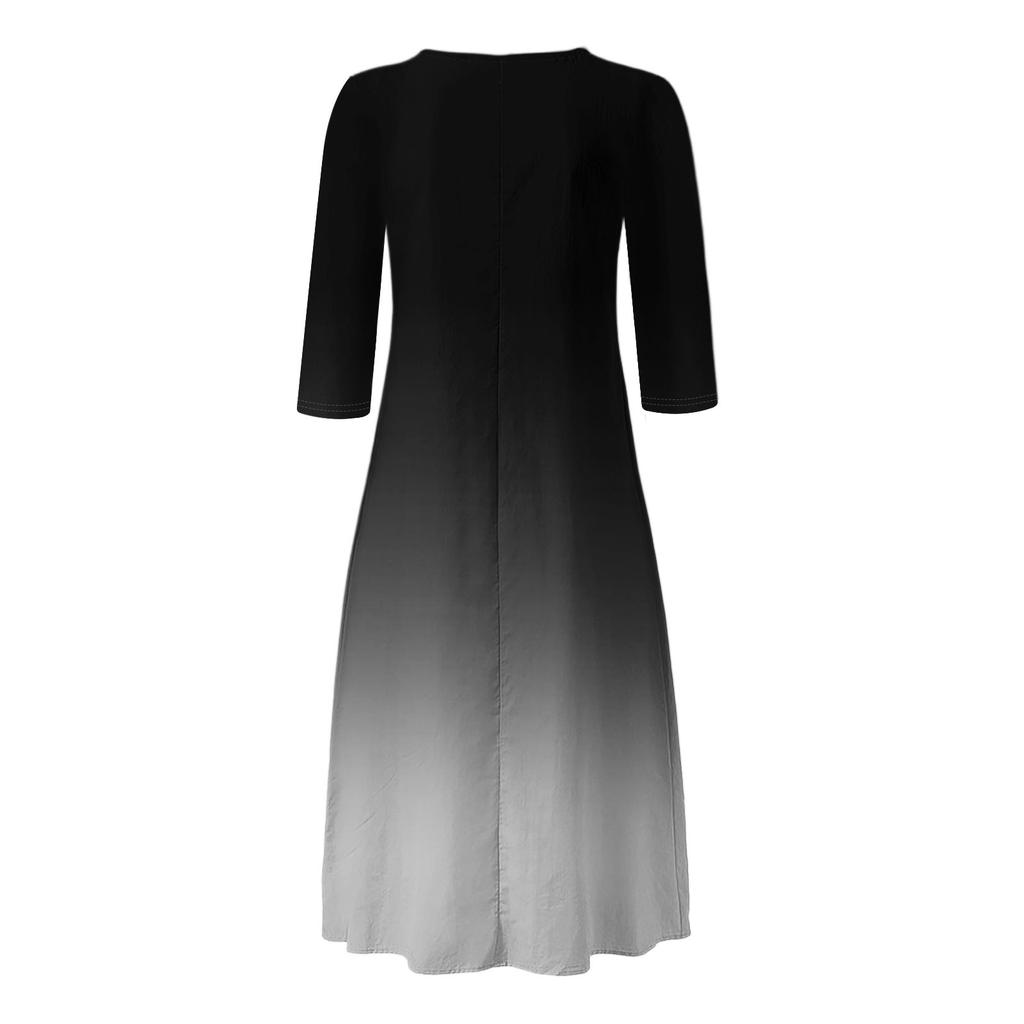 Women's Casual And Fashionable Round-neck Sleeveless Mid Length Dress