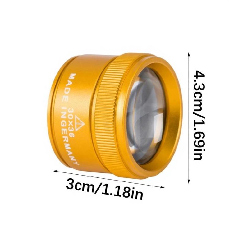 Professionele 30X 36mm Vergrootglas Lens Monocle Horloge Vergrootglas Loupe Handheld Munt Postzegels Sieraden Loupe
