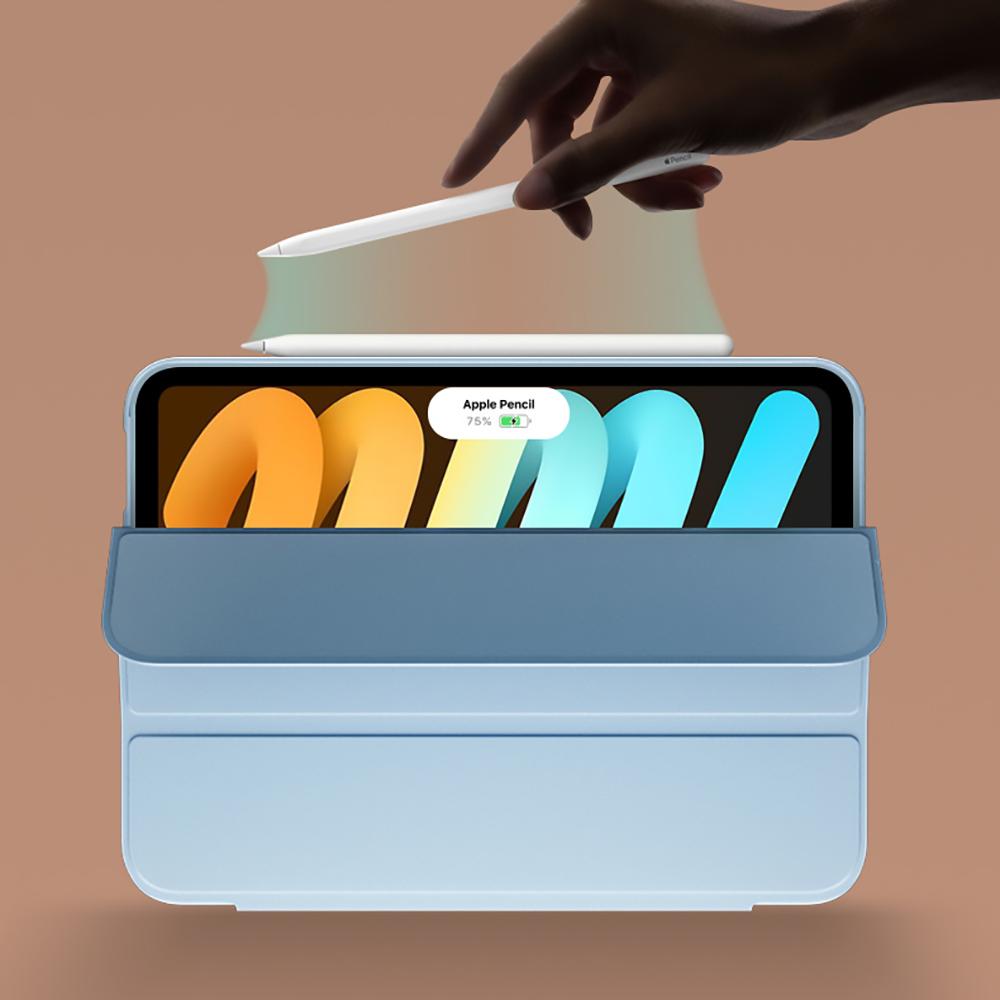 Dreifach faltbare Standabdeckung für iPad mini 6 Hülle 2021, weiche Silikon-Rückseite, iPad mini 6, iPad Mini 6. Generation, stoßfeste Schutzhülle