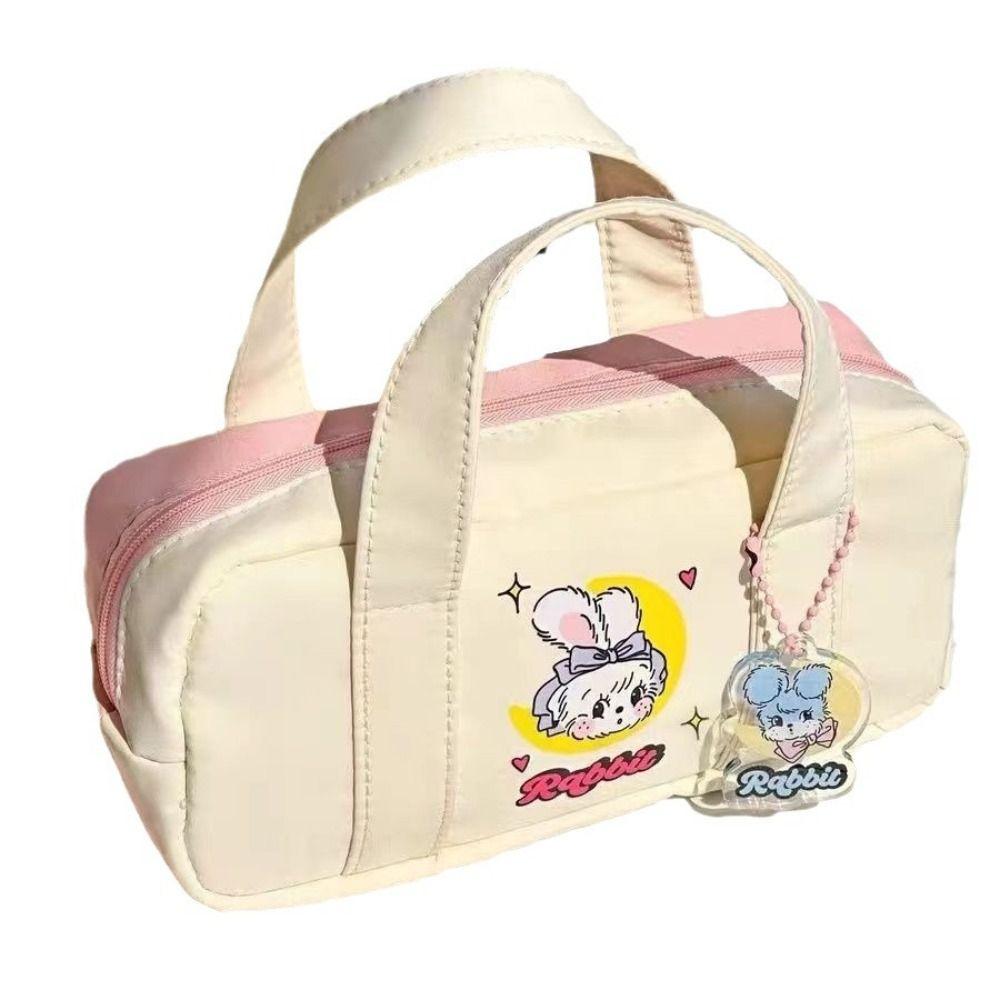 

Multilayer Pen Bag Rabbit Stationery Bag Creative Pencil Case School Excluding pendants
