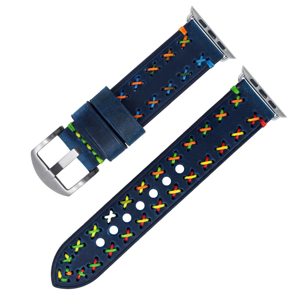 Applicable Apple Applewatch Strap Iwatch8/7/6/Se Leather Top Strap Men And Women