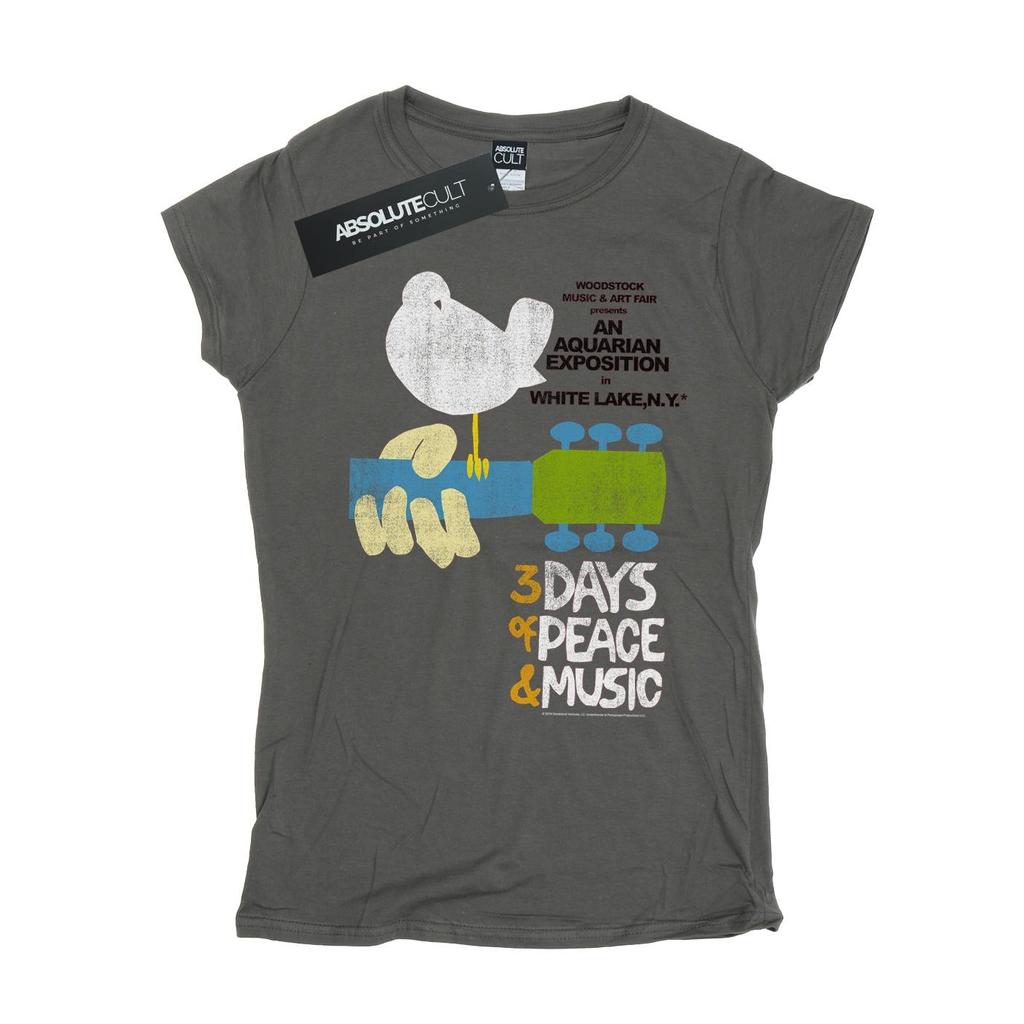 Woodstock Womens/Ladies Festival Poster Cotton T-Shirt