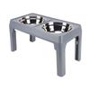 Elevated Dog Bowl Height Adjustable with 2 Stainless Steel Bowls Foldable Raised Pet Food Bowl for Dogs