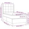 VidaXL Slat Bed Base with Mattress and LED, Upholstered Bed, Single Bed, Adult Bed for Interior Bedroom, 3138838